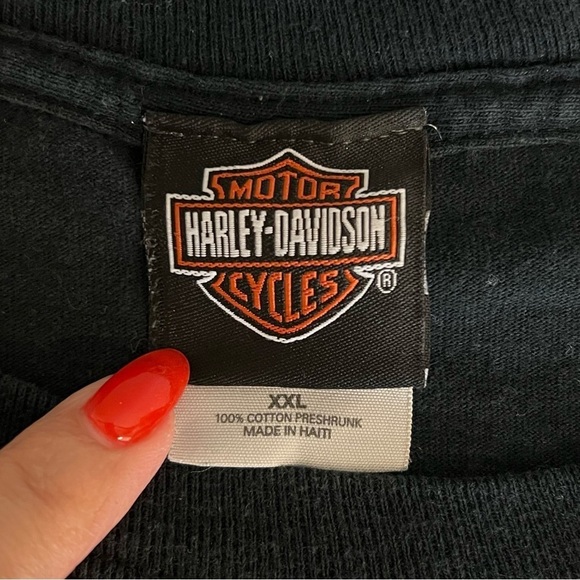 Harley Davidson Police vintage long sleeve graphic shirt,black,100%Cotton sz XXL - Picture 2 of 14